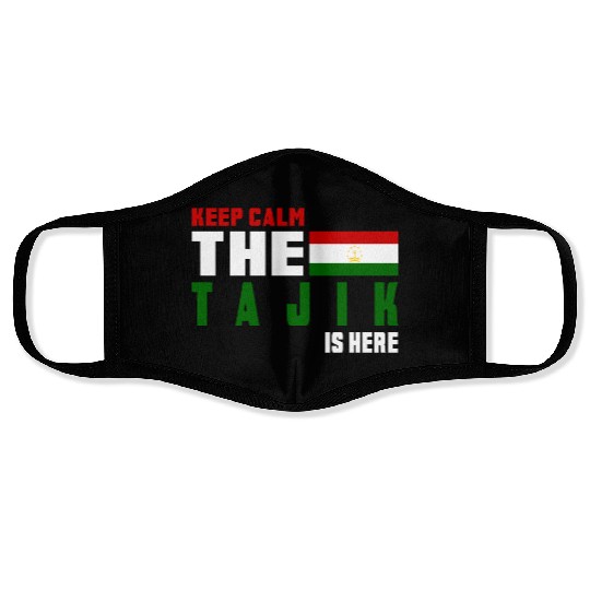 Keep Calm Tajikistan flag design Face Masks