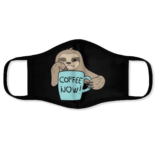 Sloth Stack cofee now ! Face Masks