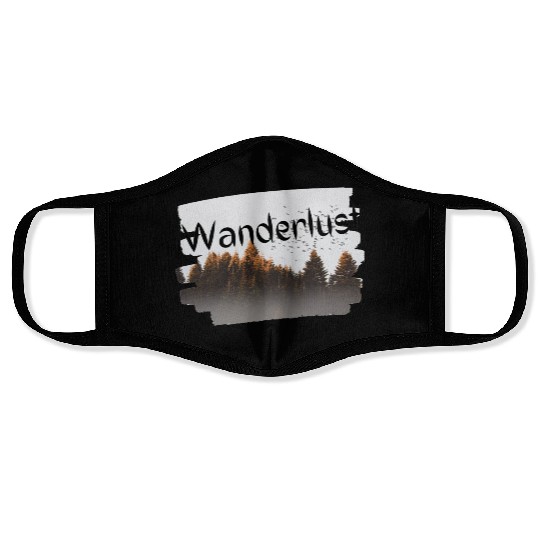 Wanderlust design Face Masks