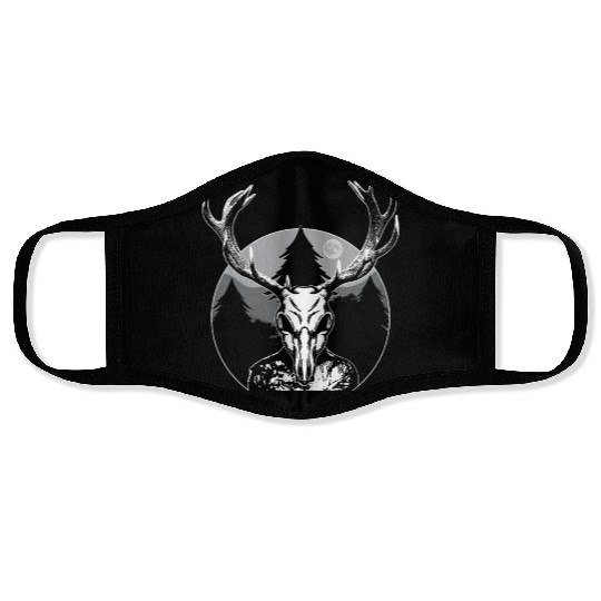 Folk Creature Moon Wendigo Halloween Cryptid Face Masks