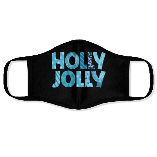 Holly Jolly season sublimation Face Masks