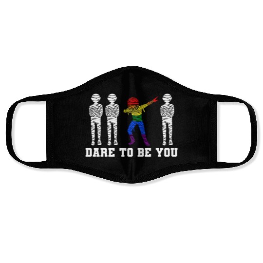 Dabbing Mummy LGBTQ Pride Halloween Face Masks