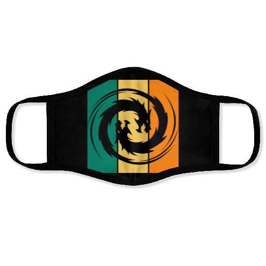 Dragon Ying Yang Face Masks