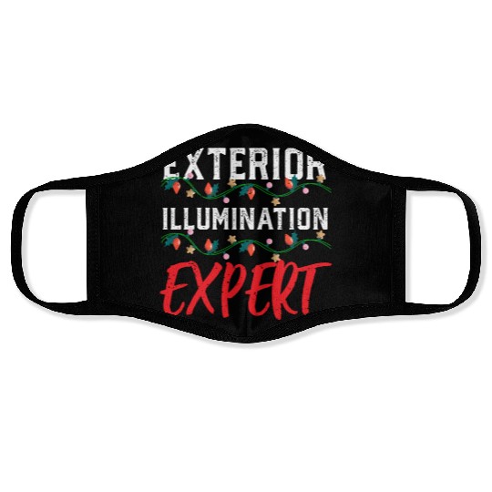 Funny Christmas Light Exterior Illumination Expert Face Masks