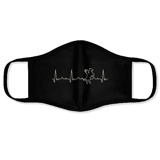 Horse. Heart. Love. EKG. Pulse. Beat. Face Masks
