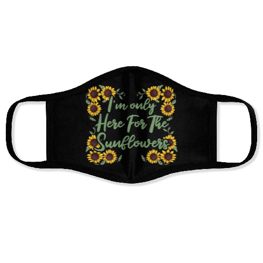 Sunflower Gardening Face Masks