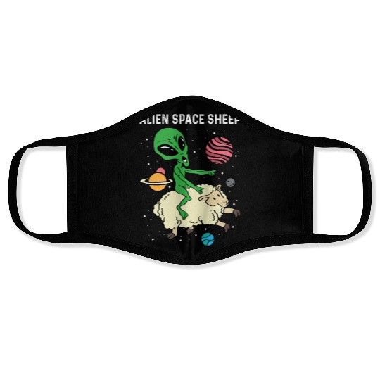 Alien Space Sheep Astronaut Or Space Pilot Gift Face Masks