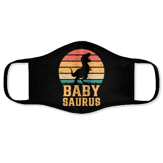 Baby Saurus Newborn Baby Dino Baby Dinosaur Babysa Face Masks