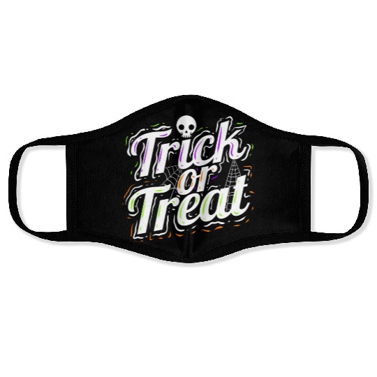 Trick Or Treat Spiderweb Halloween Face Masks