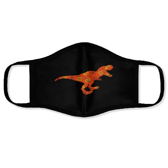 Dinosaur Pumpkin Head Jack O' Lantern Halloween Face Masks