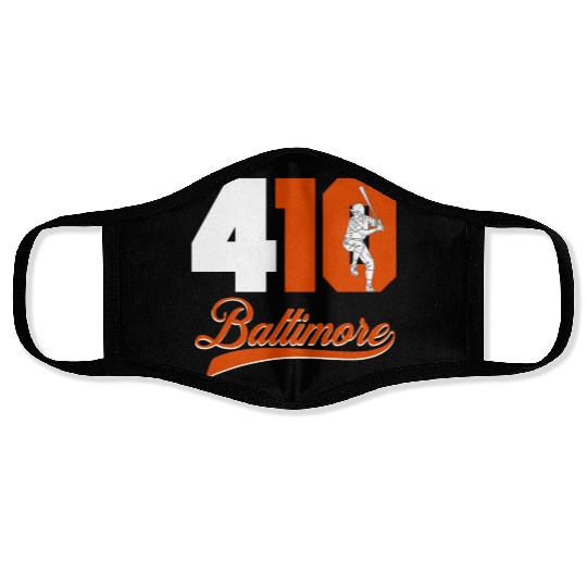 Baltimore baseball area code 410 Face Masks