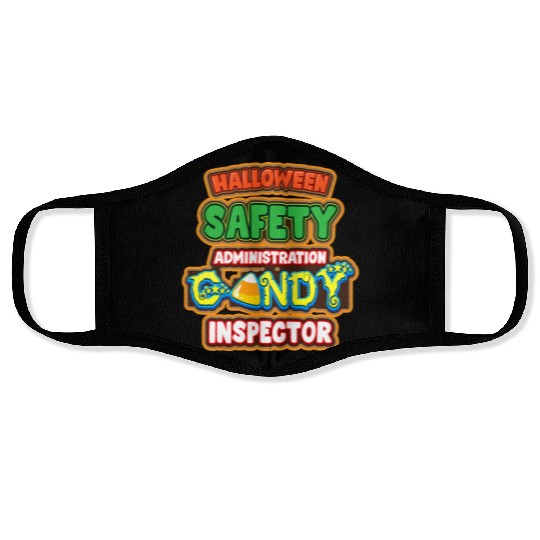 Halloween Costume Halloween Safety Candy Inspector Face Masks