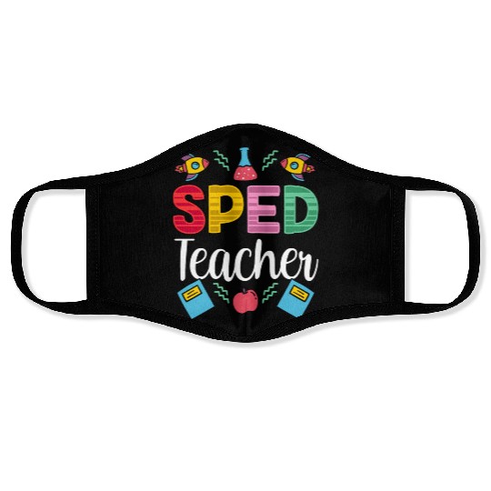 Sped Teacher Awareness Special Education Cute Face Masks