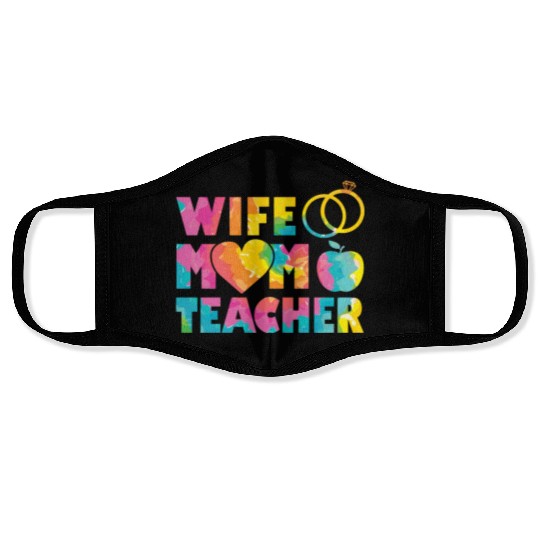 Wife Mom Teacher Mama Mothers Day Face Masks