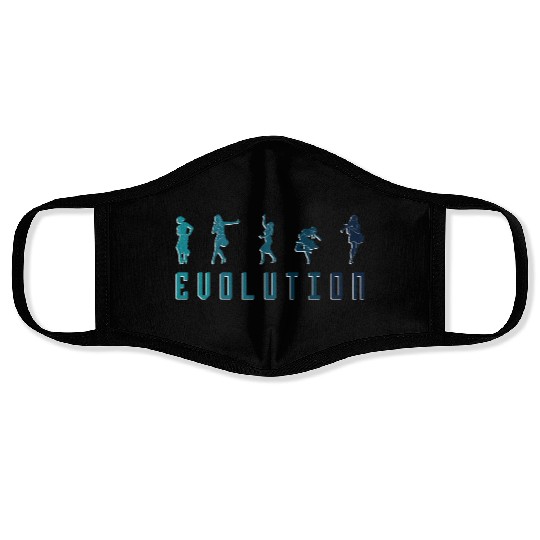 Evolution Dancer Dancing Ballroom Face Masks