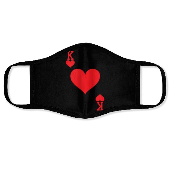 King of Hearts Playing Card Halloween Costume Tank Face Masks