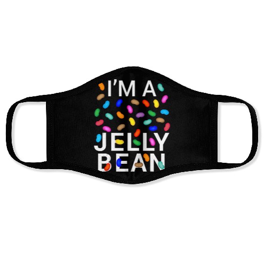 pretend im jelly bean halloween candy costume Face Masks