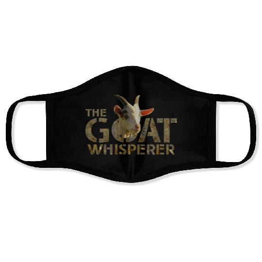 The Goat Whisperer Funny Goat Lover Farmer Face Masks