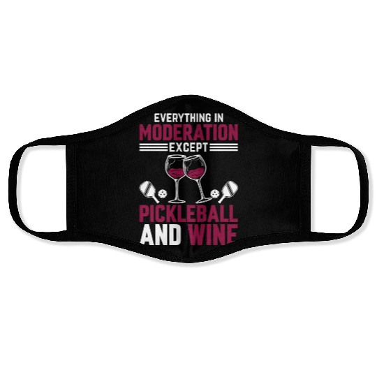 Playing Pickleball Tennis Paddleball Pickleball Pl Face Masks