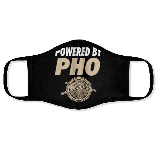 Powered By Pho Soup Vietnamese Noodle Food Face Masks