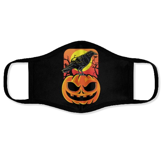 Crow Halloween Bird Watcher Gift Face Masks
