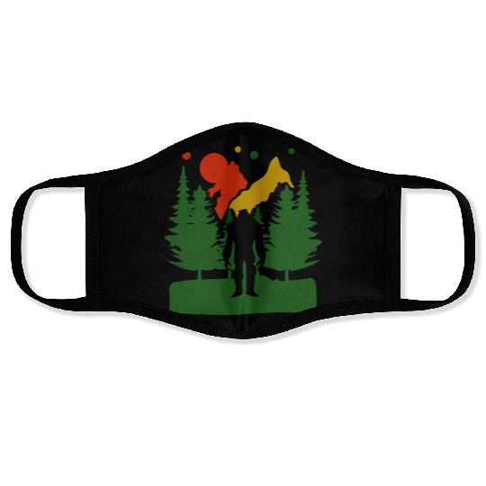 Retro Vintage I Believe Big Foot Lover Bigfoot Face Masks