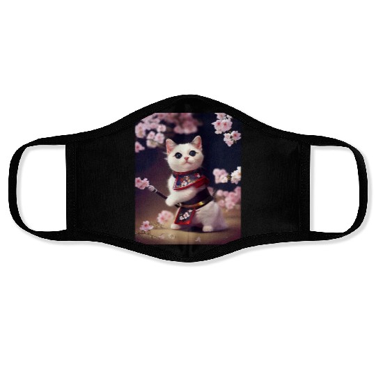 Samurai Cat Face Masks