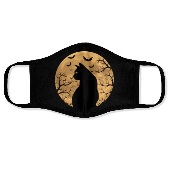 Scary Black Cat, Creepy Halloween 2022, Gift For H Face Masks