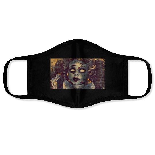 Creepy Haunted Doll Melting Face Masks