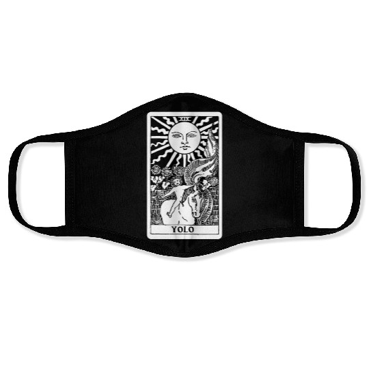 Y O L O - Sun Tarot Card Face Masks