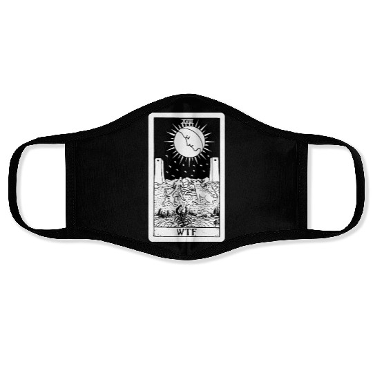 WTF - The Moon Tarot Card Face Masks