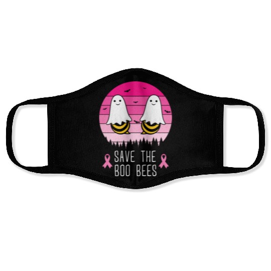 Save the Boo Bees Breast Cancer Awareness Face Masks