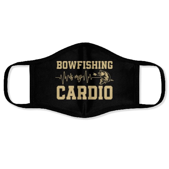 Bowfishing Cardio Fisherman Fish Hunting Bowfisher Face Masks