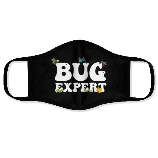 Bug Expert Entomology Insect Catching Groovy Face Masks