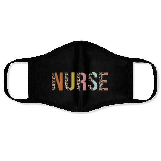 Critical-Care Nurse Leopard Print Registered RN Face Masks