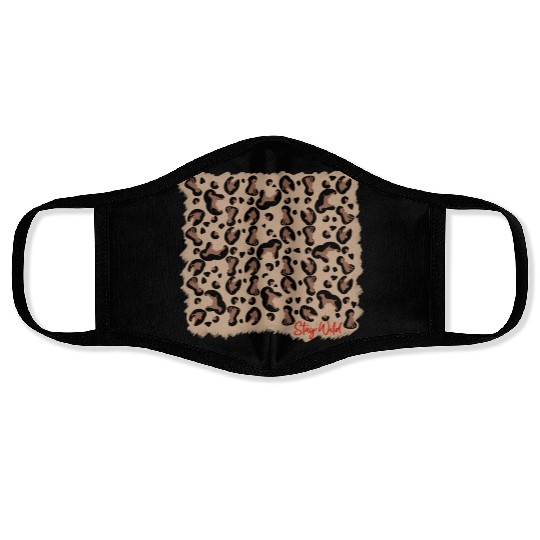 Vizsla leopard print stay Wild Face Masks