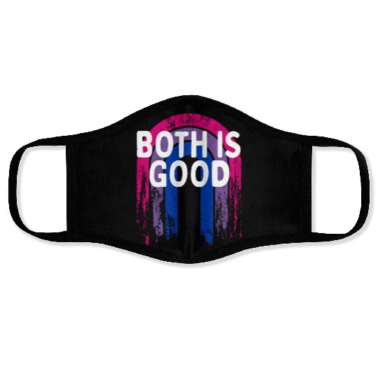 Both is Good Bisexual LGBTQ Bi Pride Positivity Face Masks