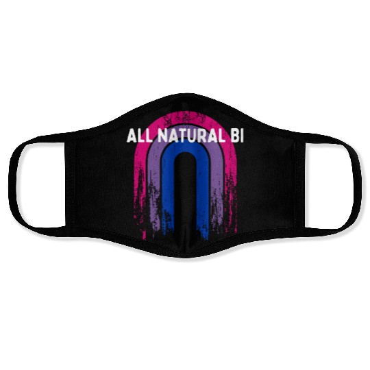 All Natural Bi Bisexual LGBTQ Bi Pride LGBT Face Masks