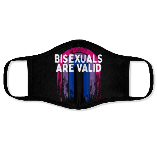 Bisexuals Are Valid Bi Positivity Bi Pride Face Masks