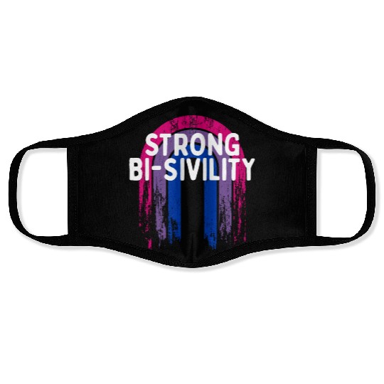 Strong Bi-sivility Bisexual LGBTQ Bi Pride LGBT Face Masks