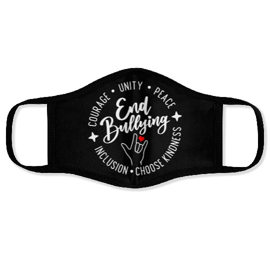 End Bullying. Choose Kindness. Unity. Peace. Face Masks