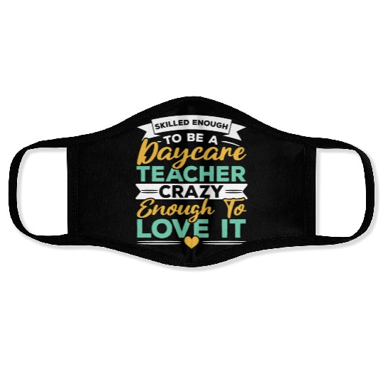 Daycare Teacher Childcare Educator Director Face Masks