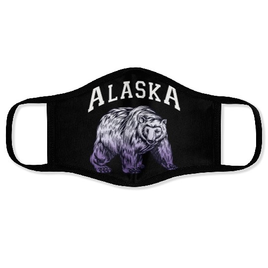 Alaska Gift USA Natur Bär Denali Grizzly Wald Face Masks