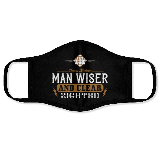 Chess makes man wiser and clear sighted Face Masks