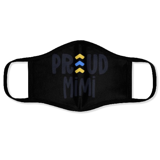 Proud Mimi Down Syndrome Grandma Family T21 Face Masks