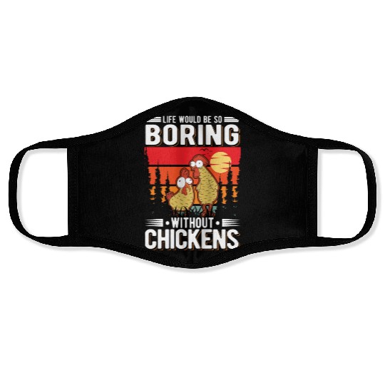 Chickens Gift Farmer Chicken Coop Face Masks