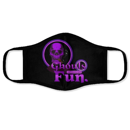 Ghouls Just Wanna Have Fun Purple Halloween Face Masks