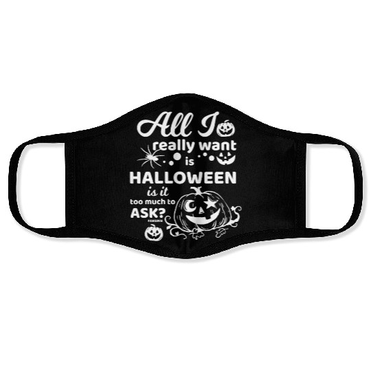 Jack o Lantern Halloween Pumpkin face Face Masks