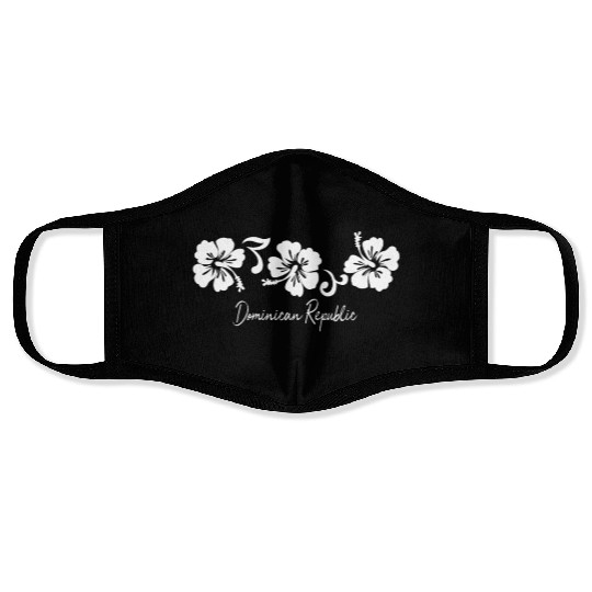Dominican Republic Hibiscus Flower Face Masks