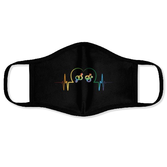 LBGT Flag Gay Pride Human Vintage Rainbow Face Masks